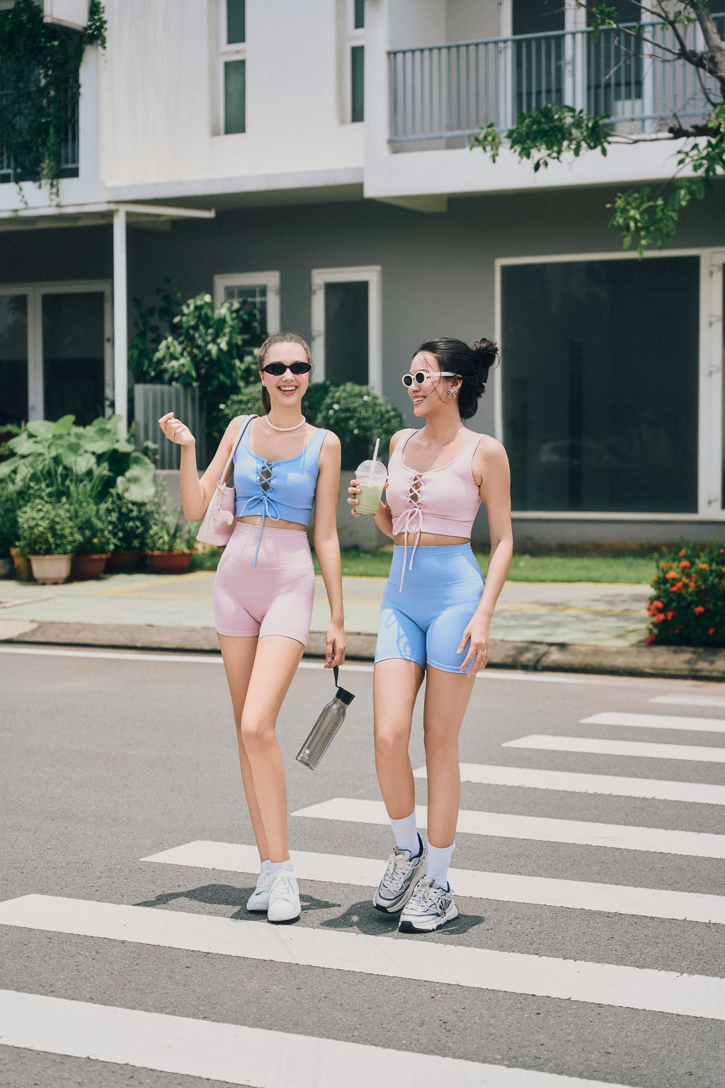 Bow-Tie Top in Blush Pink