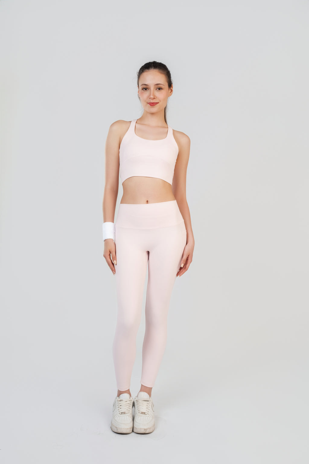 The CloudMotion Set | Crossback Bra & High-Rise Legging - Baby Pink