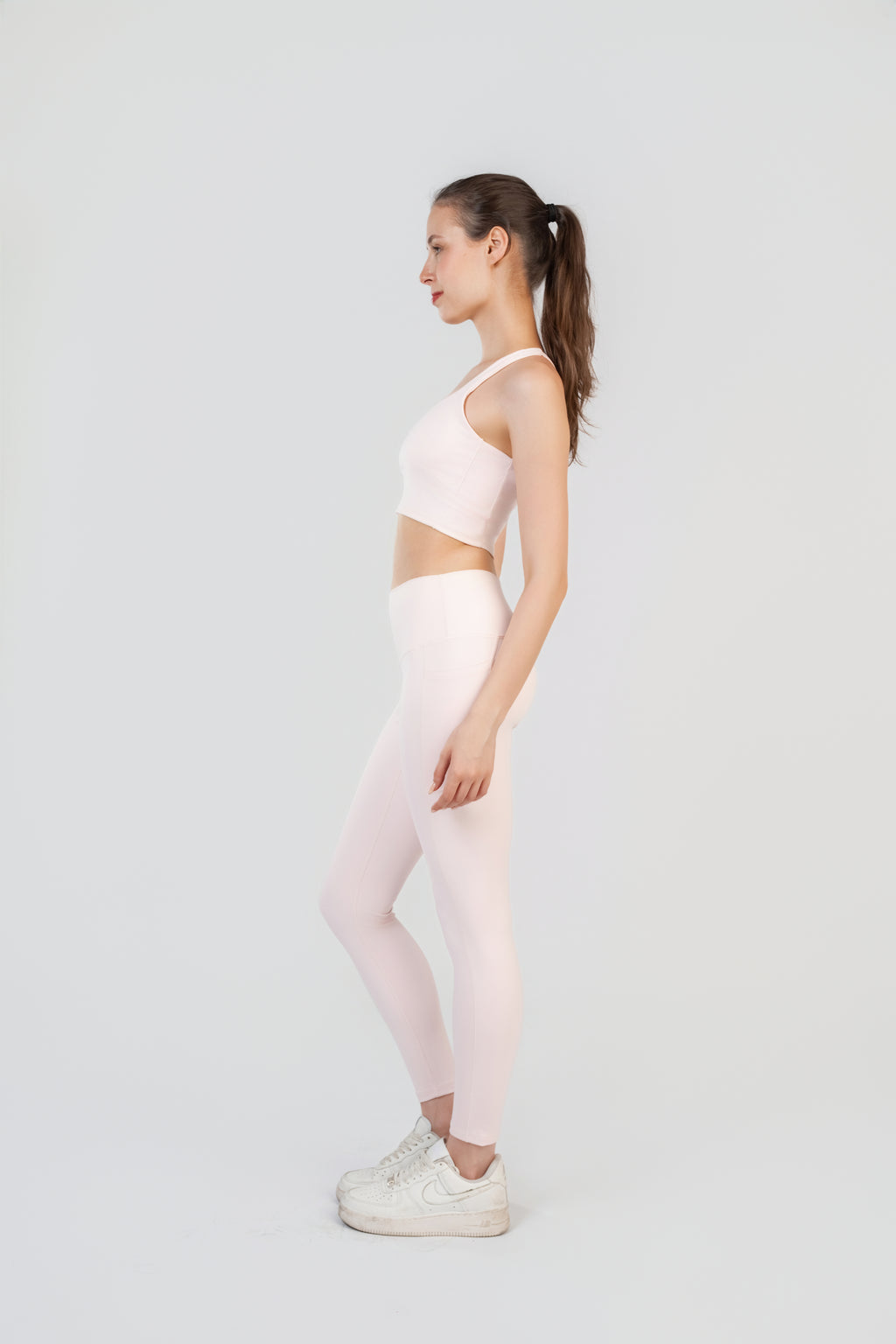 The CloudMotion Set | Crossback Bra & High-Rise Legging - Baby Pink