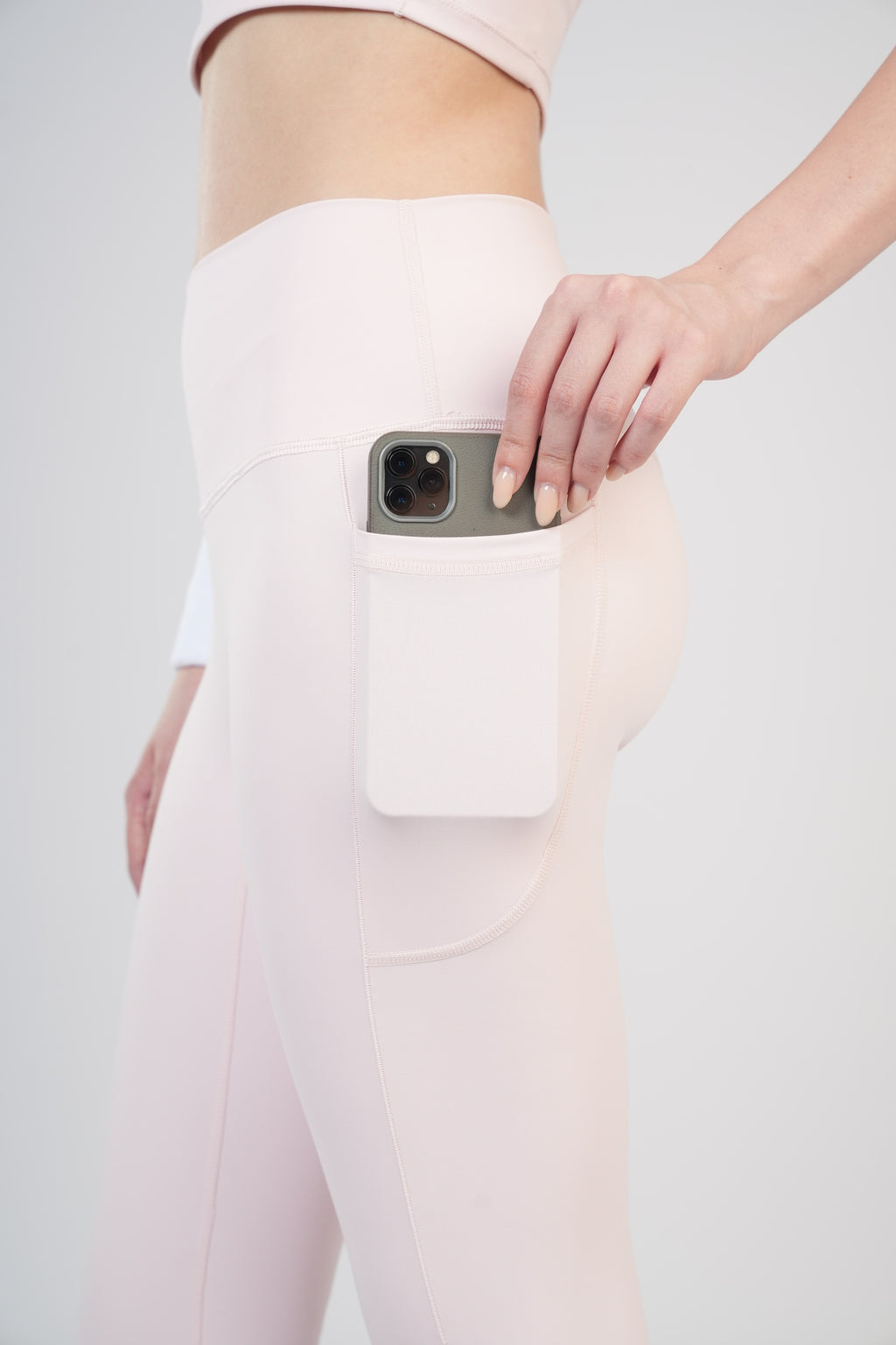 The CloudMotion Set | Crossback Bra & High-Rise Legging - Baby Pink