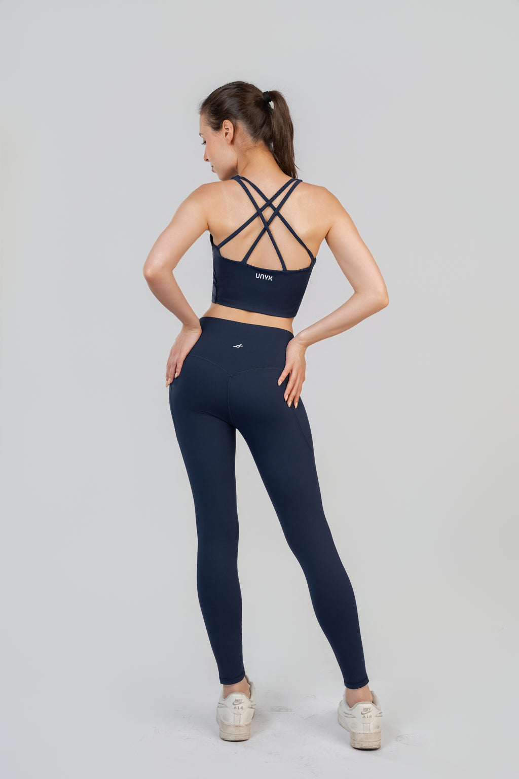 The CloudMotion Set | Crossback Bra & High-Rise Legging - Navy