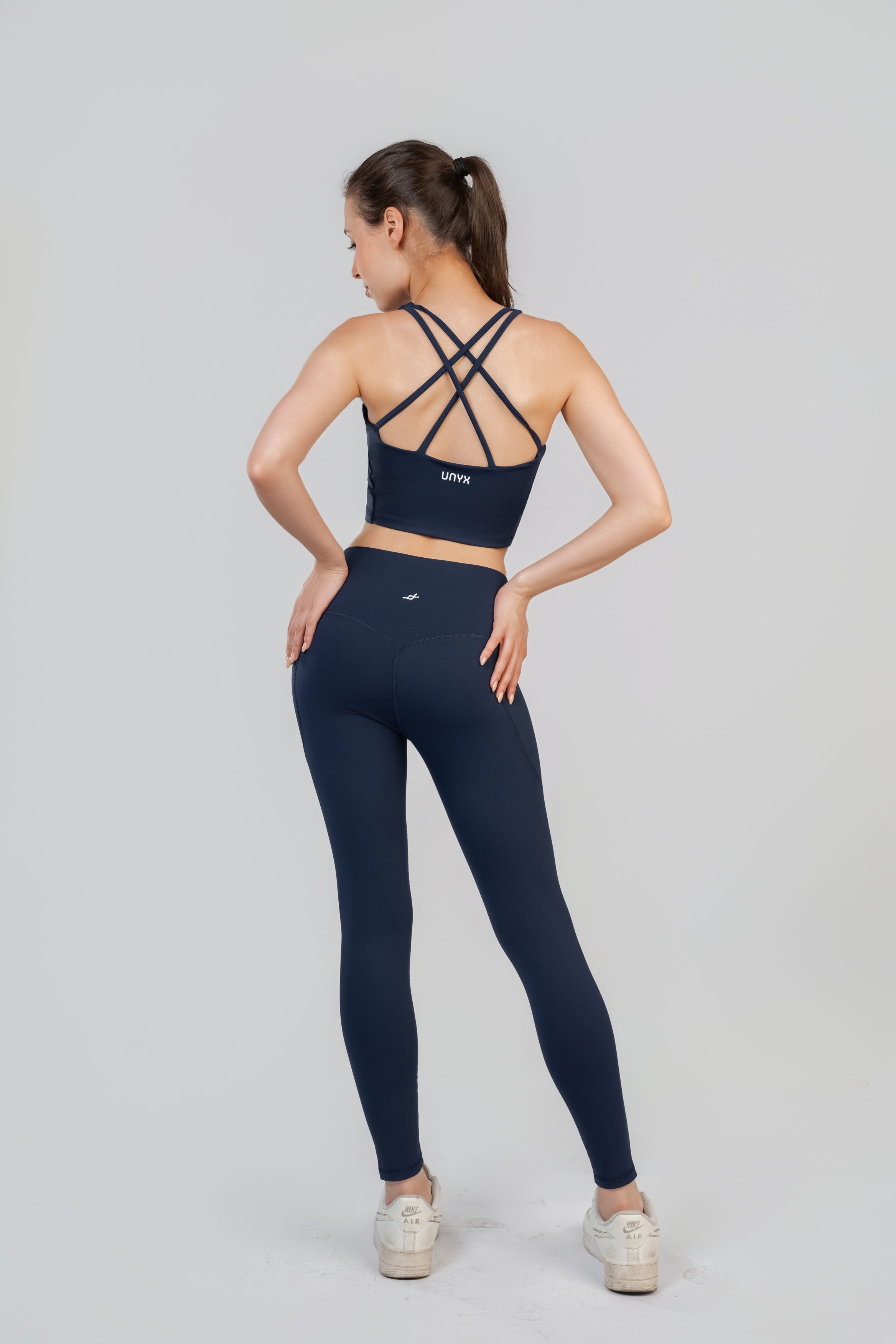 The CloudMotion Set | Crossback Bra & High-Rise Legging - Navy
