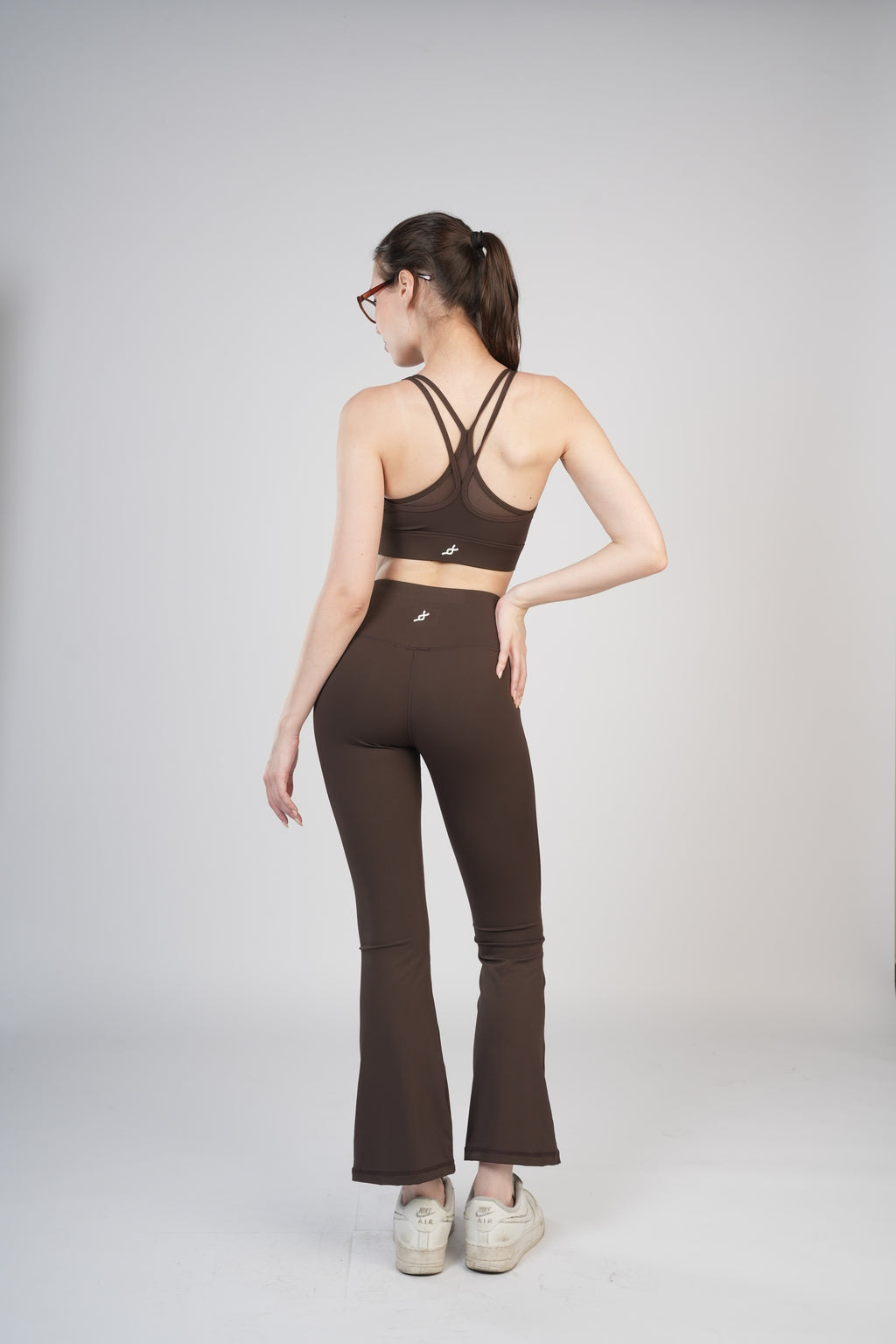 Infinite Silhouette Set | Cross Strap Support & Flare Fit - Coffee