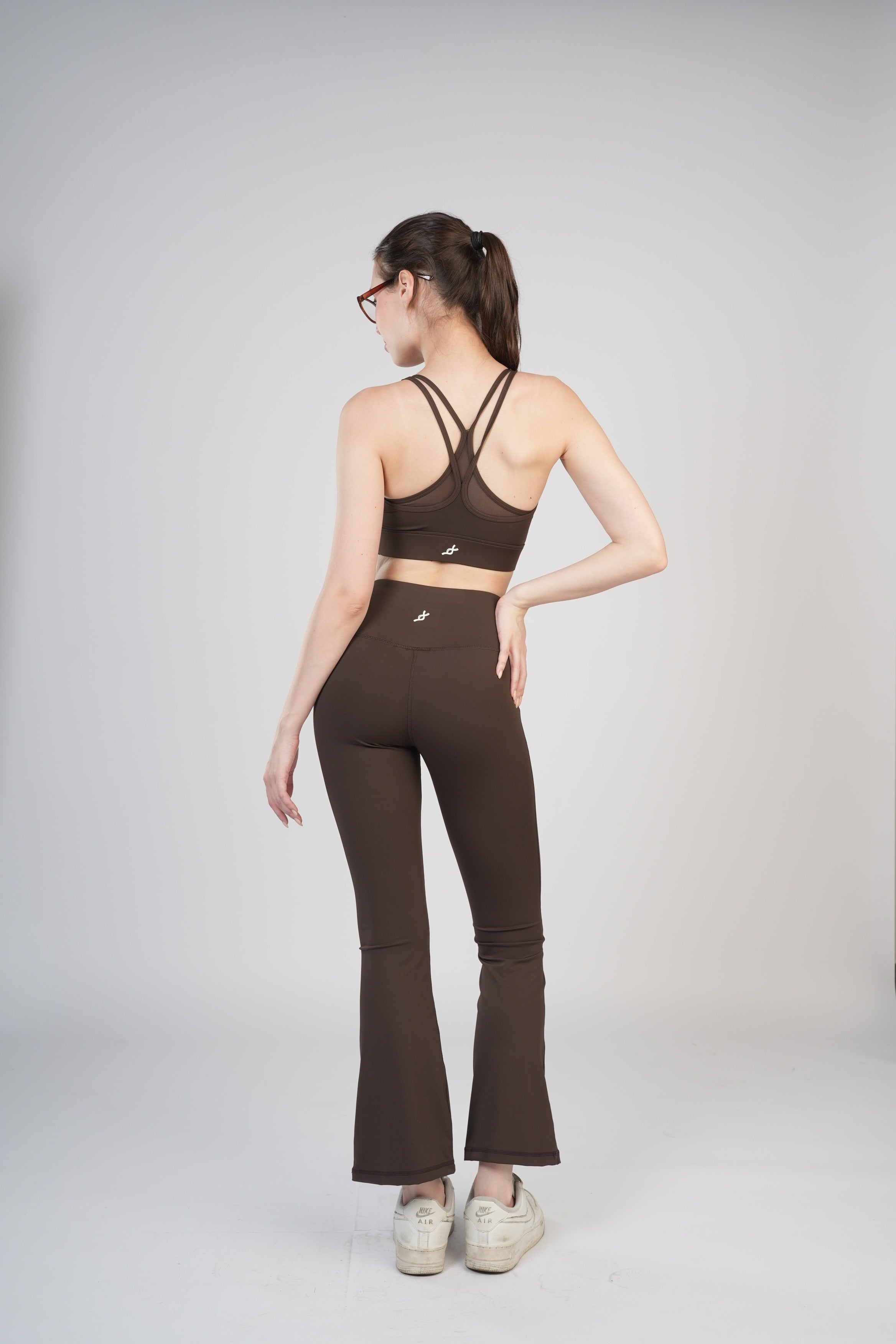 Infinite Silhouette Set | Cross Strap Support & Flare Fit - Coffee