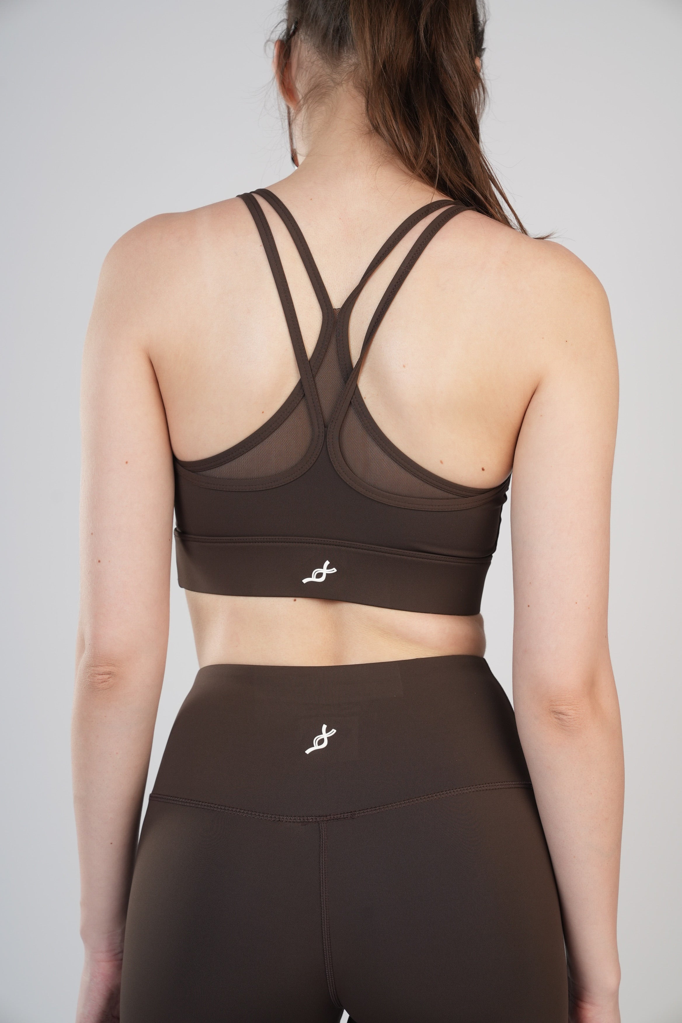 Infinite Silhouette Set | Cross Strap Support & Flare Fit - Coffee